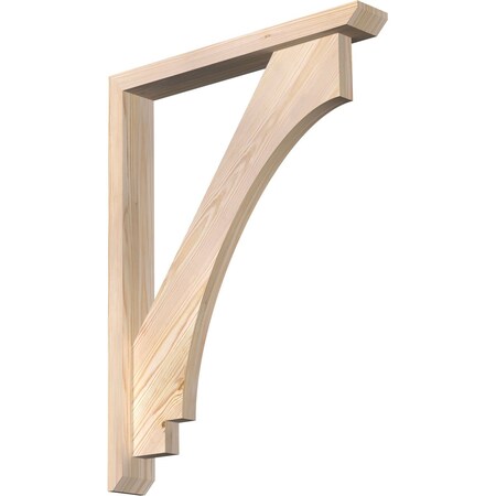 Ekena Millwork Imperial Slat Smooth Bracket w/ Offset Brace, Douglas Fir, 3 1/2"W x 24"D x 32"H BKT0402X24X32IMP06SDF